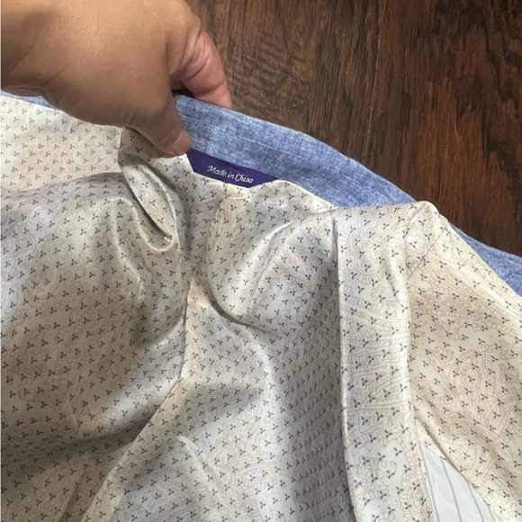 ALLEN FLUSSER blue sportcoat jacket XXL *based on measurement - Picture 5 of 10